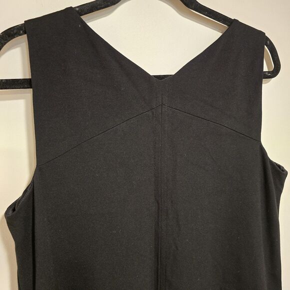 Eileen Fisher Little Black Dress Viscose Silk Blend Minimalist Medium Women - Picture 10 of 11